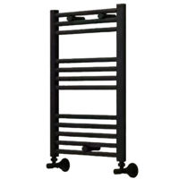 Uscător de prosoape Radiva Haiti 400x800 mm Flat (negru mat)