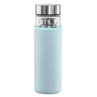 Бутылочка для воды Xavax 181598 Glass Bottle for Carbonated & Hot/Cold with Protective Sleeve 450ml