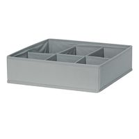 cumpără Organizatoare textile pentru sertare, 6 compartimente, 345x330x85 mm, gri în Chișinău