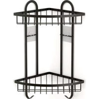 Raft de baie Teknotel ST307b metal negru 43,5x26x14cm