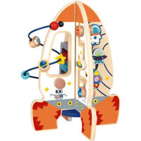 Игрушка Tooky Toy R25 /29 (74466) Деревянная Ракета с занятиями TK333
