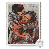 Tablou pe numere Art Gallery QB205759 Mozaic cu diamante patrate 40x50cm Cuplu indragostit