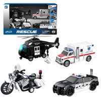 Машина Wenyi WY500-4 1:20 Set vehicule de poliție cu fricțiune (lumini/sunete)