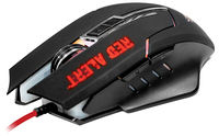 Gaming Mouse Qumo Red Alert, Optical, 1200-2400 dpi, 7 buttons, Soft Touch, 7 color backlight, USB