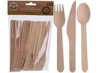 Set de tacâmuri Eco 48buc 16.5cm. din lemn