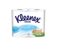 Hârtie igienică Kleenex Natural White, 4 role, 3 straturi