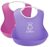 Set 2 bavete BabyBjorn Soft Bib Pink/Violet