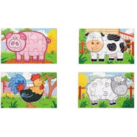 Головоломка Viga 50069 4-Puzzle box Farm