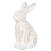 Decor H&S 54792 Statueta Iepure cu relief 13cm, porcelan