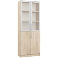 Шкаф Mobildor-Lux Витрина Practik с полками (80x40x210H см) Sonoma