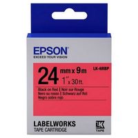 Tape Cartridge EPSON LK6RBP; 24mm/9m Pastel, Black/Red, C53S656004