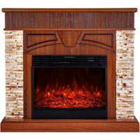 Șemineu electric ArtFlame Zeus & Mirabela, 1130x1270x310 mm, Nuc inchis