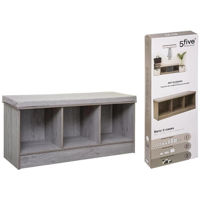 Raft pentru încălțăminte 5five 55773 3 sectiuni 105x34x49.5cm, gri