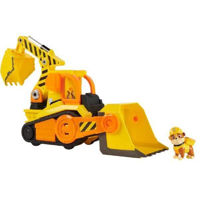 Машина Spin Master 6068074 Buldozer cu figurină, Rubble&Crew, seria Paw Patrol