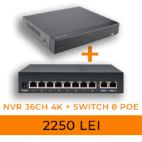 купить NVR 36CH 4K + 8 Switch POE в Кишинёве 