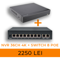 купить NVR 36CH 4K + 8 Switch POE в Кишинёве