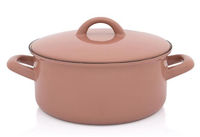 Кастрюля Metalac 57057 Cratita emailata Mocha Mousse 20cm, 2.75L, capac din metal