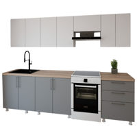 Мебель для кухни Smartex (30074) K2 280сm Alb+Grafit