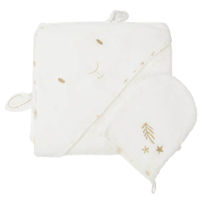 Accesoriu pentru baie Premaman PBRF01-ECR-UNQ Prosop de baie cu gluga si manusa Magic Winter