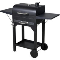 Мангал BBQ 57400 Gratar dreptunghiular cu picioare 109x34x98cm, 2 plase + termometru, 2 roti