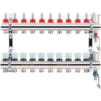 Комплект распределителей Profactor Набор распределителей PF нержавеющая сталь с расходомером1"x 3/4"M 12 контуров