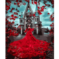 Картина по номерам Strateg R 9 / 4 (HH072)(40686) Rochie cu flori, 40x50 cm