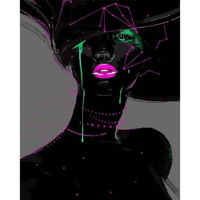 Картина по номерам Strateg VA-3440 Dama de cosmos 40x50