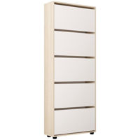 Raft pentru încălțăminte Mobildor-Lux Leo 70x27x203H cm Sonoma/White