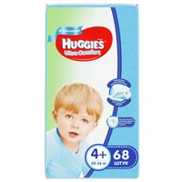 Scutece Huggies Ultra Comfort pentru băieţel 4+ (10-16 kg), 68 buc.