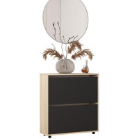 Raft pentru încălțăminte Mobildor-Lux Leo 80x27x86H cm Sonoma/Anthracite