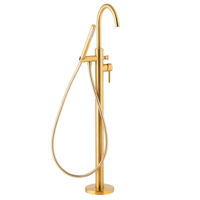 Смеситель для ванны kfa armatura Moza матовое золото на пол