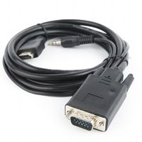 Cable HDMI to  VGA+3.5mm jack  1.8m  Cablexpert  male-male, V1.4, Black, A-HDMI-VGA-03-6