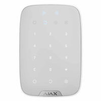 Ajax Wireless Security Touch Keypad "KeyPad Plus", White, encrypted contactless cards and key fobs