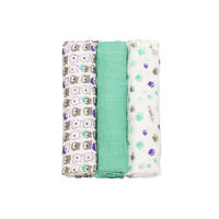 Pelinci din muslin Babyono emerald 3 buc