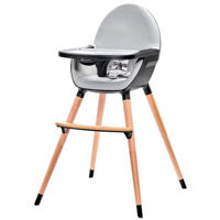 Стульчик для кормления KinderKraft Fini KKKFINIGRYLEG0 серый-черный