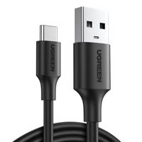 Кабель для моб. устройства Ugreen 60116 USB-A to Type-C 1M 3A 18W US287, Black