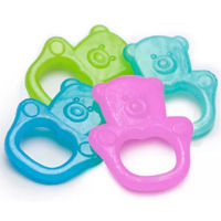 Iinel dentiție BabyOno 1013 Inele dentitie cu gel Ursulet