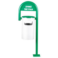 Coș de gunoi Vitra EM17.07.080 TIP 7, verde cu alb