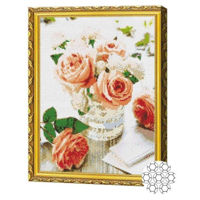 Картина по номерам Art Gallery GA84202 Mozaic cu diamante Trandafiri gingasi 40x50cm