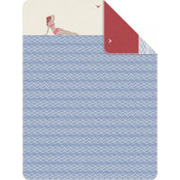 Домашний текстиль Ibena 2955/640 Jacquard Decke Marseille Blue/red