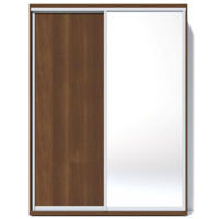 Dulap Fabrik Home Купе 1600 (1 зеркало + 1 ДСП ) орех тёмный