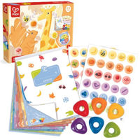 Набор для творчества Hape E2004 Set de colorat Copilaș pictor, 6 culori