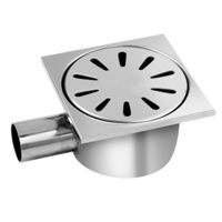 Душевой трап GPD YSZ07 Sifon de pardoseala orizontal corp FULL INOX D. 32 x 90° (100 x 100 x 65 mm)