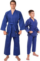 Одежда для спорта SUHS 12369 Kimono pt Judo albastru din coton m.120 cm, 450g/m2 MA-0015