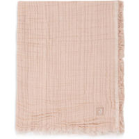 Lenjerie de pat pentru copii Jollein 521-557-68012 Paturica Fringe Moonstone/Ivory GOTS, 120x120 cm