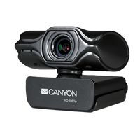 PC Camera Canyon C6, 2K Ultra-HD, Sensor 3.2 MP, FoV 80°, Tripod, Microphone, Black