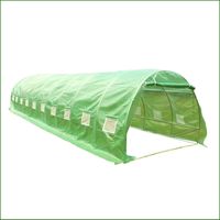 Sera de gradina de tip tunel 10x3x2.5 m, suprafata 30 mp, pelicula armata, 2 usi, verde