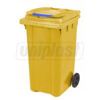 купить Бак мусорный 240 л - на колесах (желтый)  UNI в Кишинёве