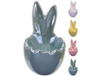 Suport pentru oua "Urechi de iepure" 8cm, 4 culori, perlate, ceramic