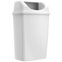 Coș de gunoi Rulopak 603301 Cu Capac-Suport P/U Sac 6 L Plastic Alb